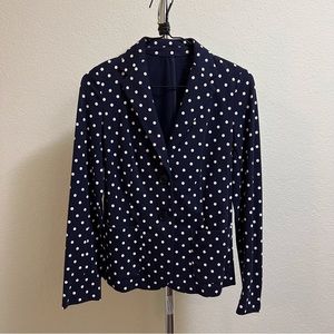 Blazer/coat in Navy Blue with White Polka Dots Size S
